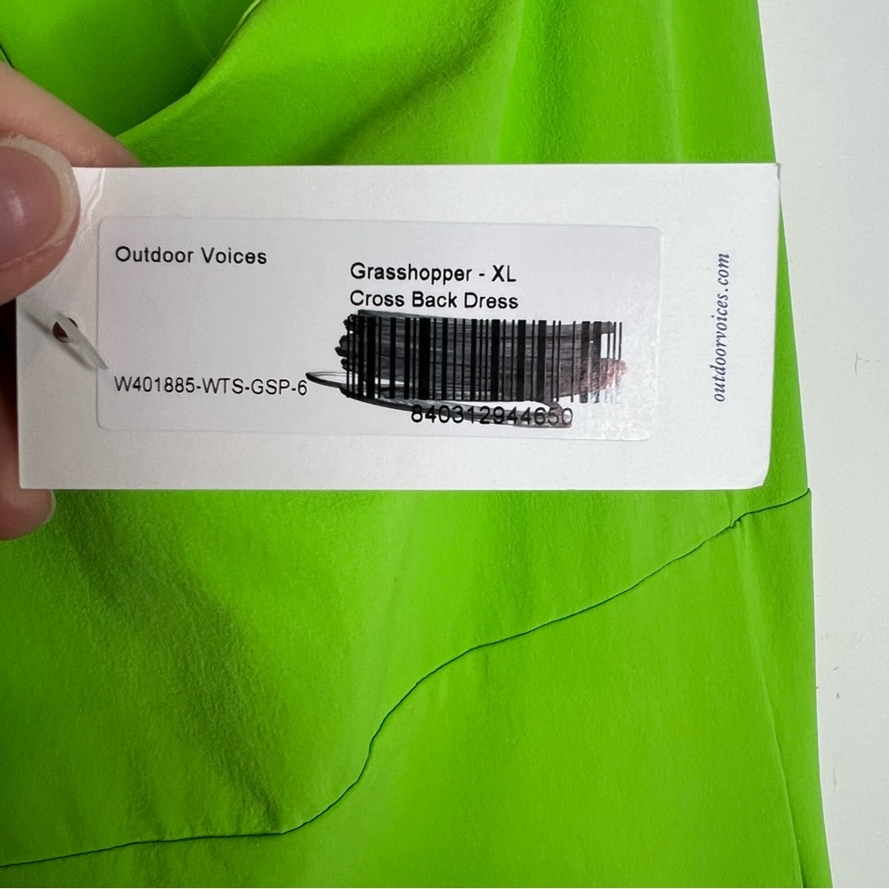 Outdoor Voices Exercise Dress Green Cross Back Tennis Athleisure XL - Picture 6 of 8